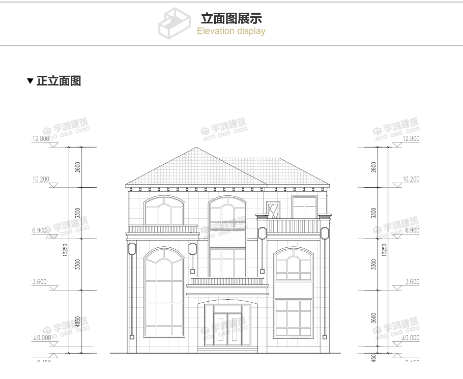 2019年新款110平米三層復式客廳農(nóng)村別墅設計圖紙